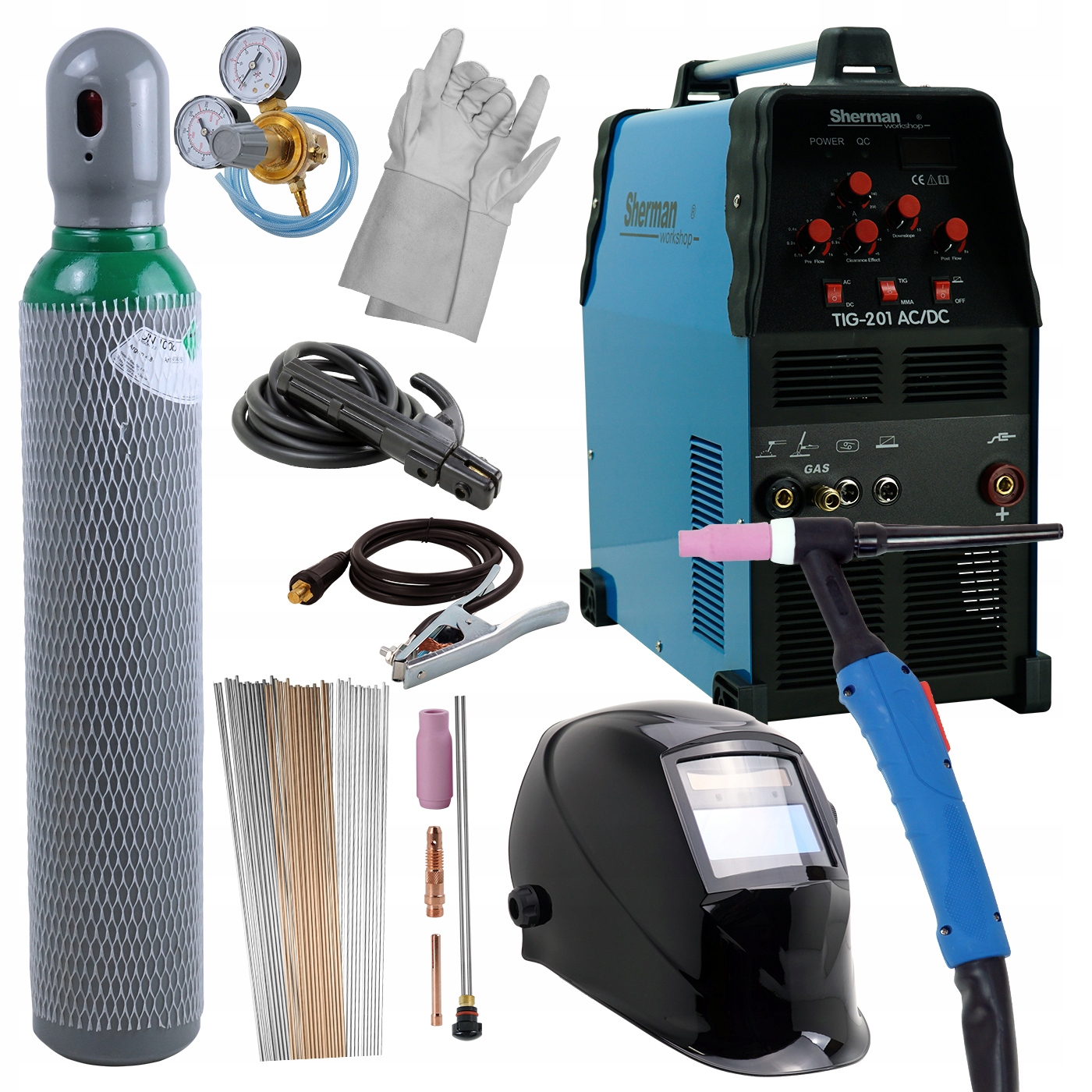 Зварювальний апарат TIG для алюмінію Sherman AC / DC 201 Kit