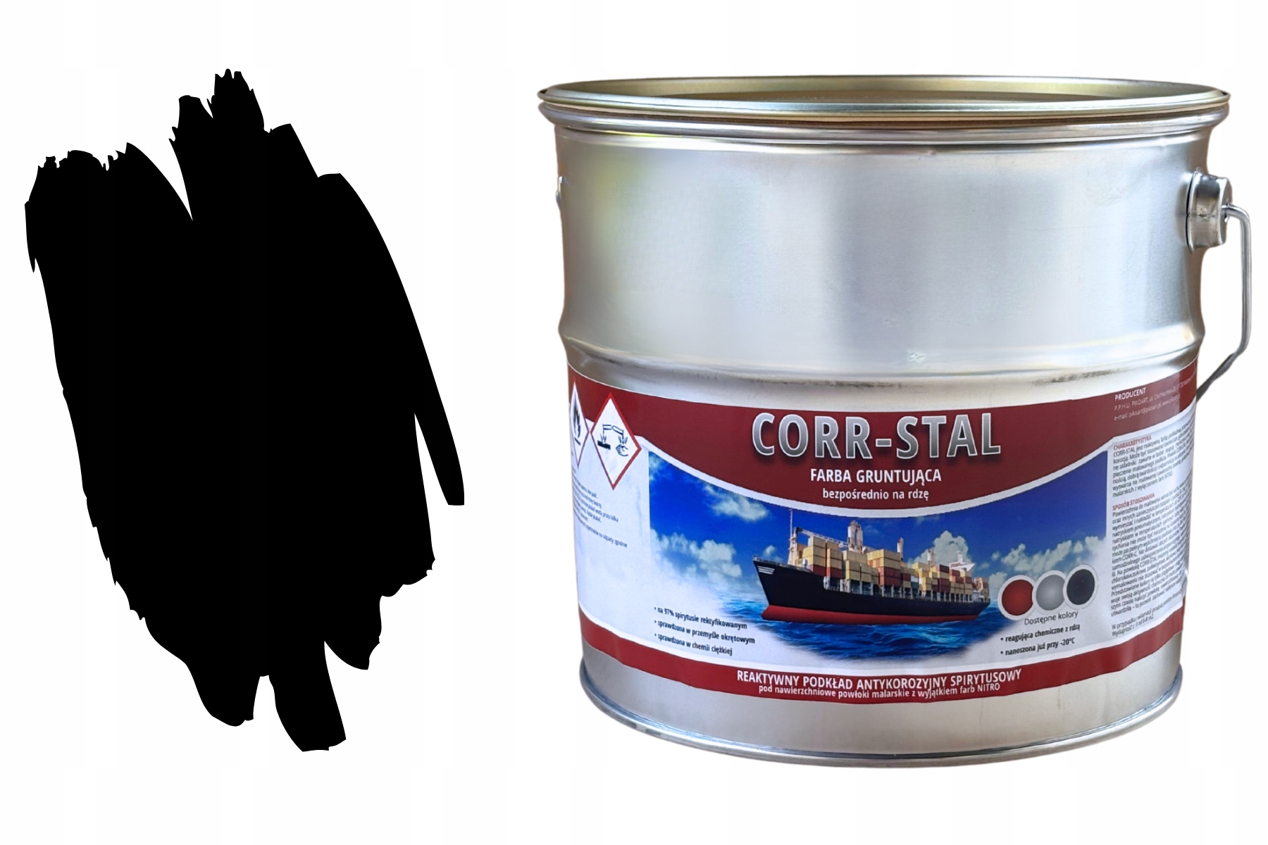 Barva na kov na rez podkladová lodní antikorozní Černá 3L
