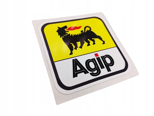 

Naklejka retro Agip kwadrat