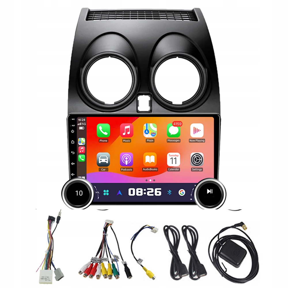 Radio samochodowe 2Din Android 13 dla Nissan Qashqai J10 2006-2013 Carplay Gps Rds