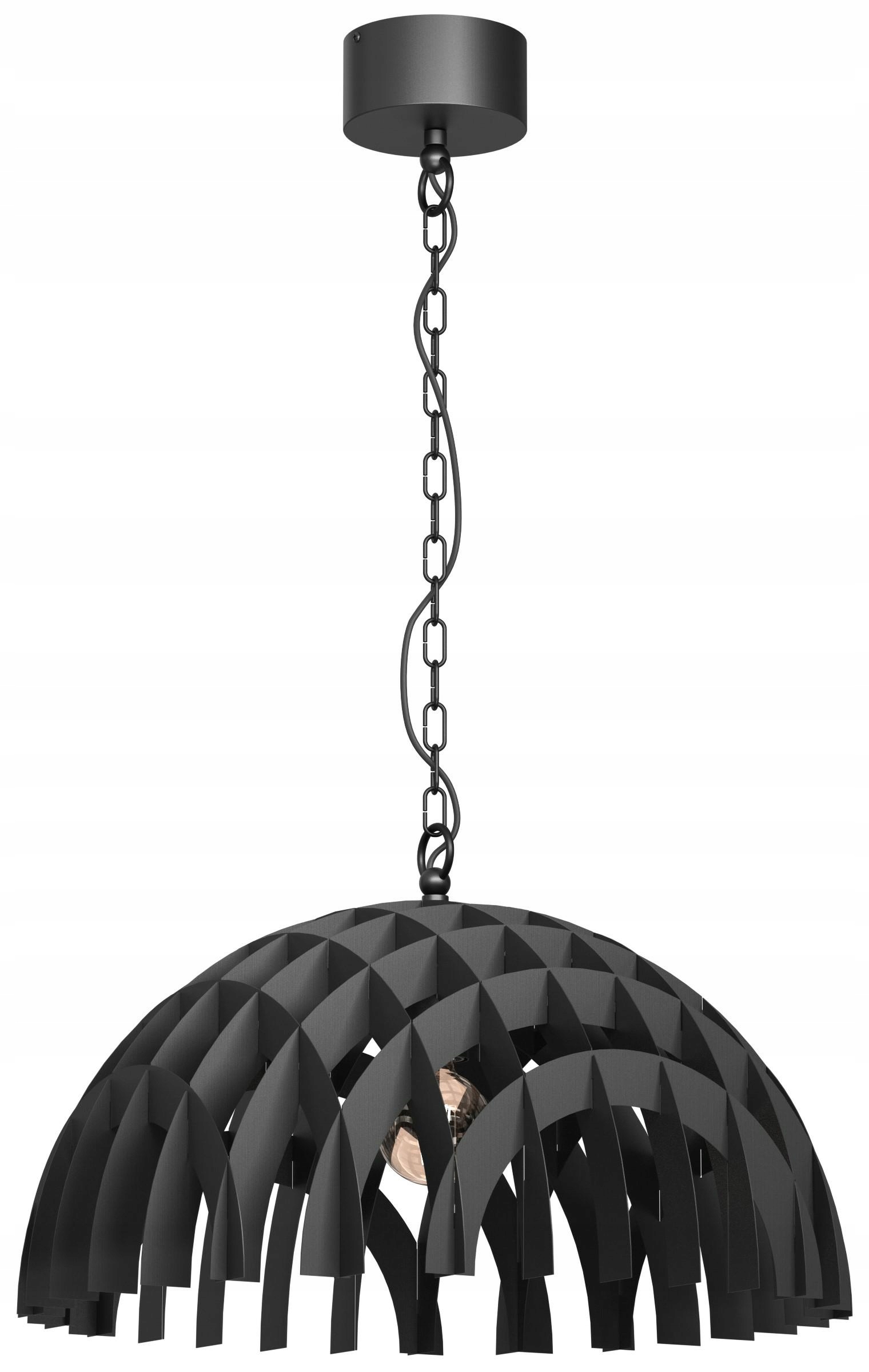 Závesná lampa Space čierna kovová, štýlová čierna, industriálna