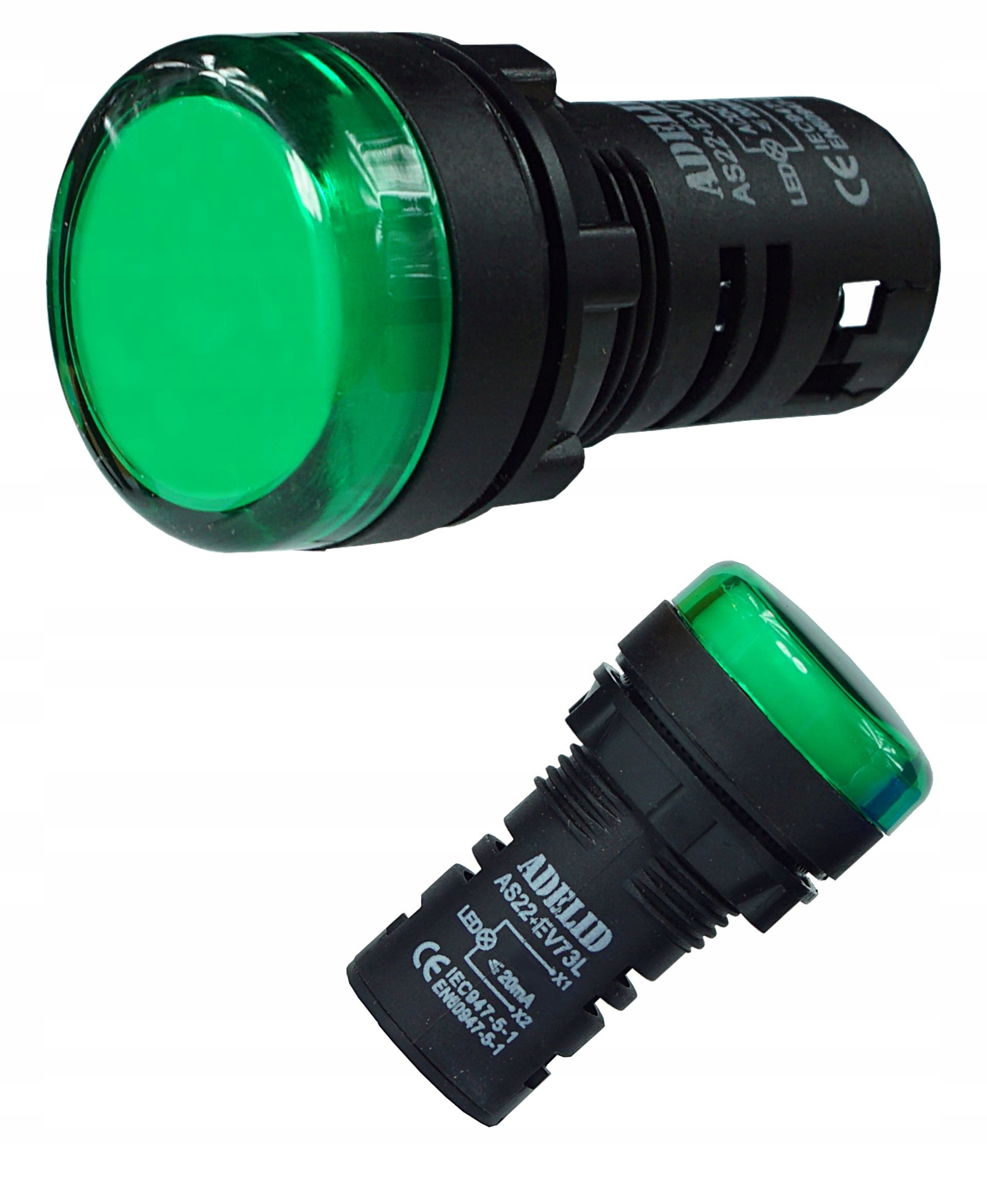 

Lampka Kontrolka Sterownicza Led 12V 22MM Zielona