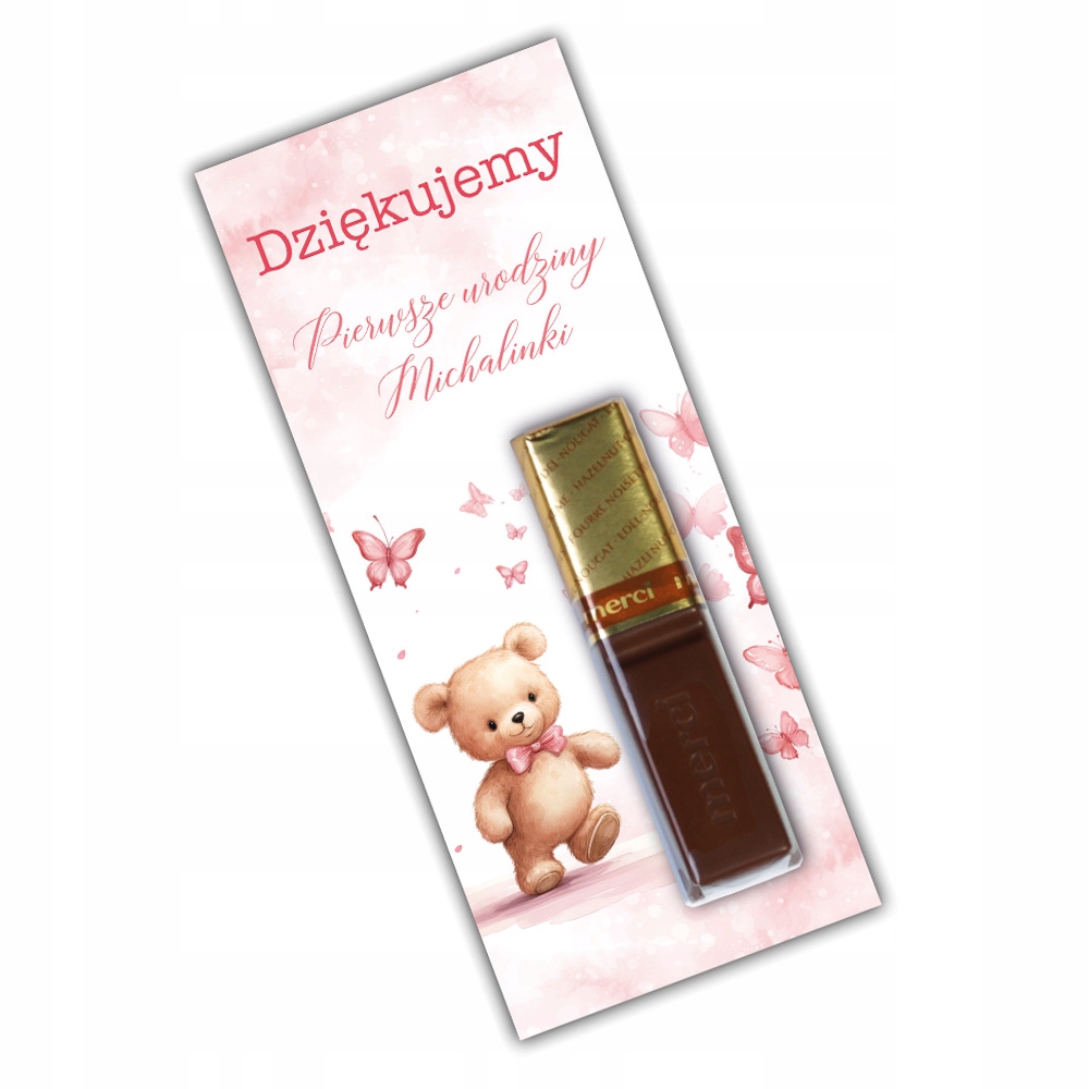 Podziękowanie dla gości MERCI 1 2 3 4 5 urodziny roczek 5szt