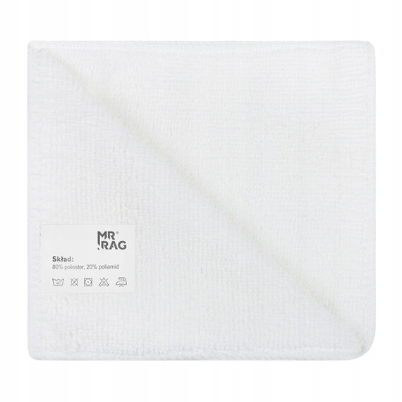 Mr Rag 30x30cm white 250gsm mikrofibra biała