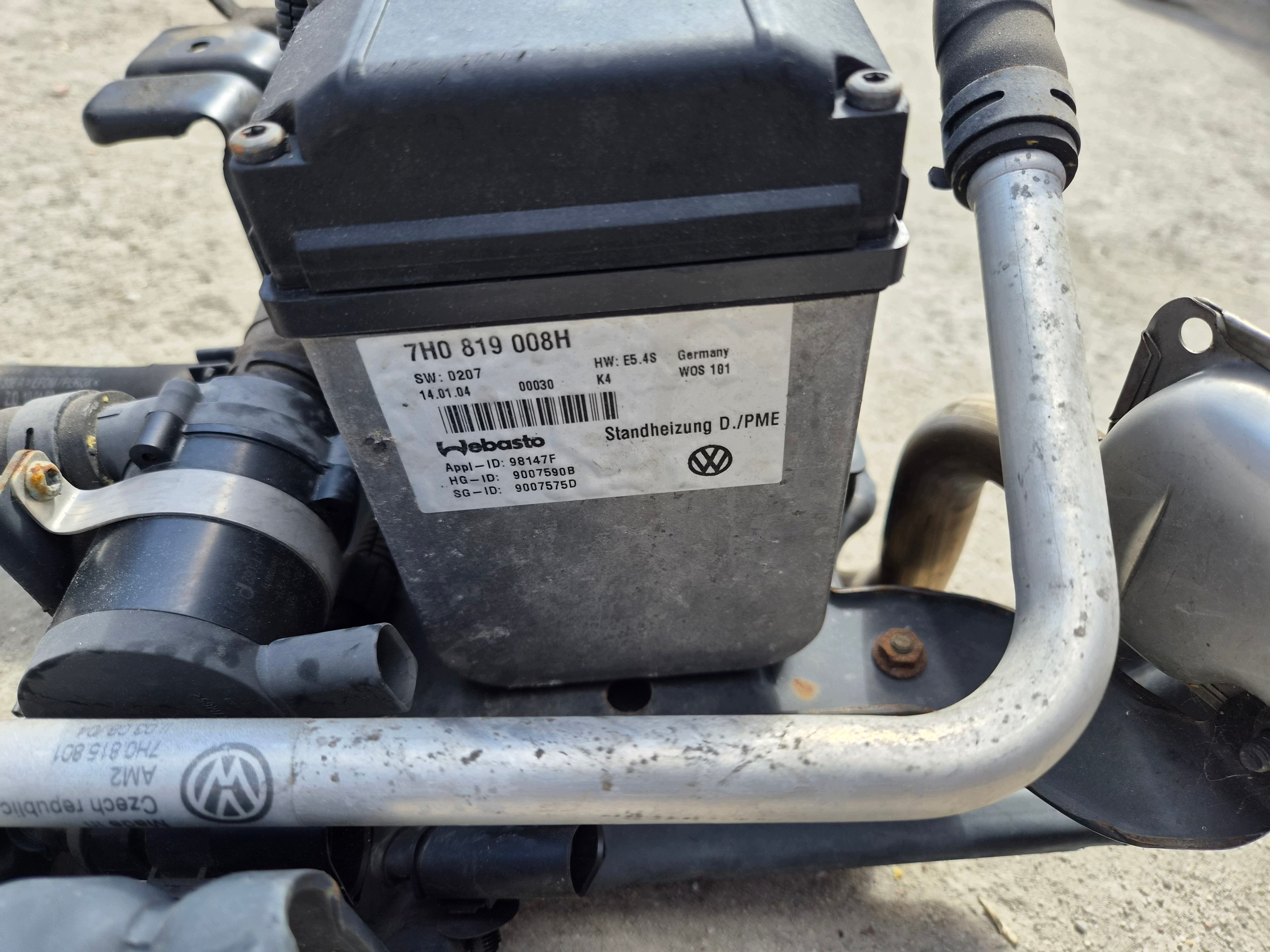 VW T5 webasto WEBASTO DOGRZEWACZ 7H0819008H