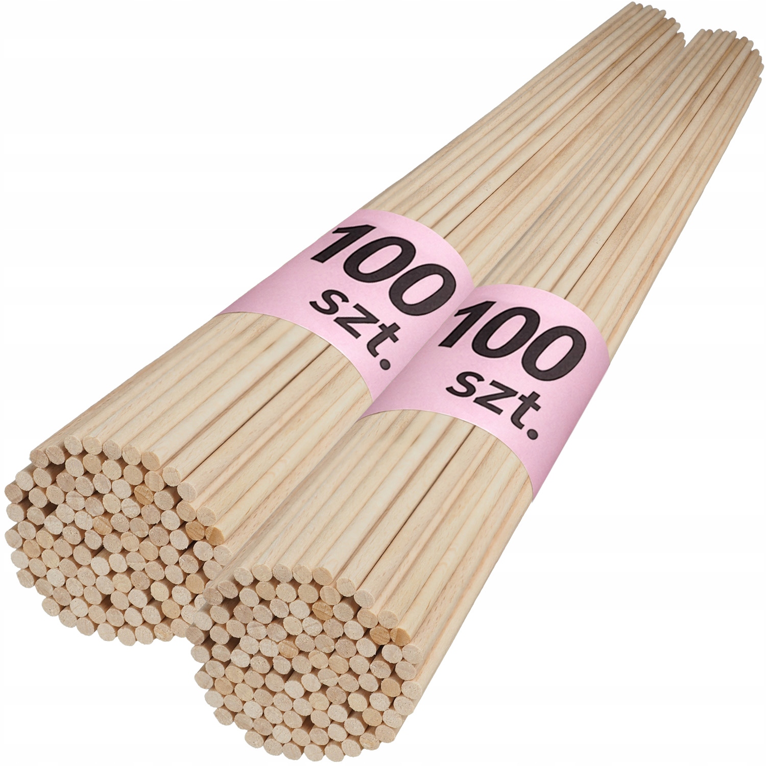 Patyczki Szorstkie do Waty Cukrowej Patyki Bukowe Okrągłe 53 cm 200 szt