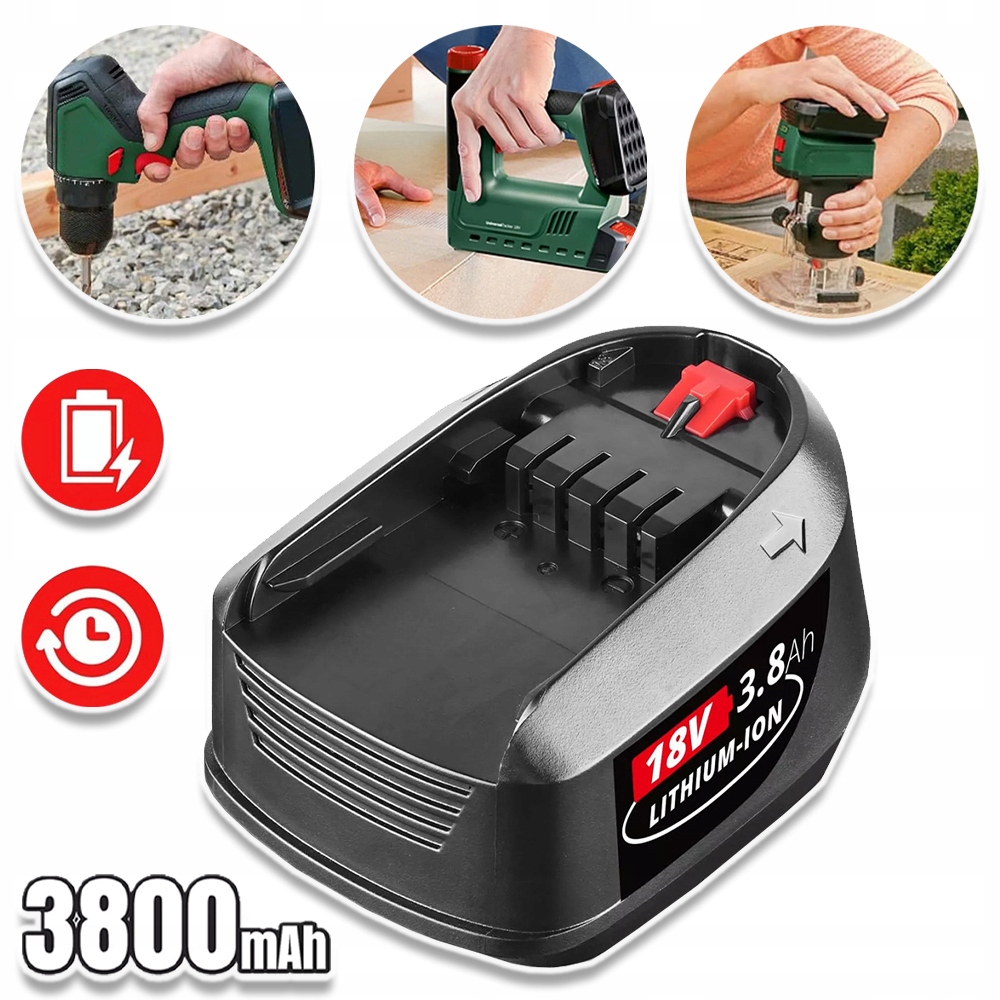 Baterie Akumulátor 18 V 3800 Mah, Náhrada Pro Nářadí Bosch Do Zahradního Domu