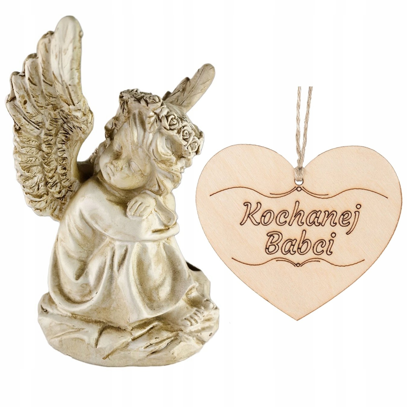 Hřbitovní Svíčka Anděl strážný Solární svítící koruna do zahrady nebo na hrob Babičky 16 CM