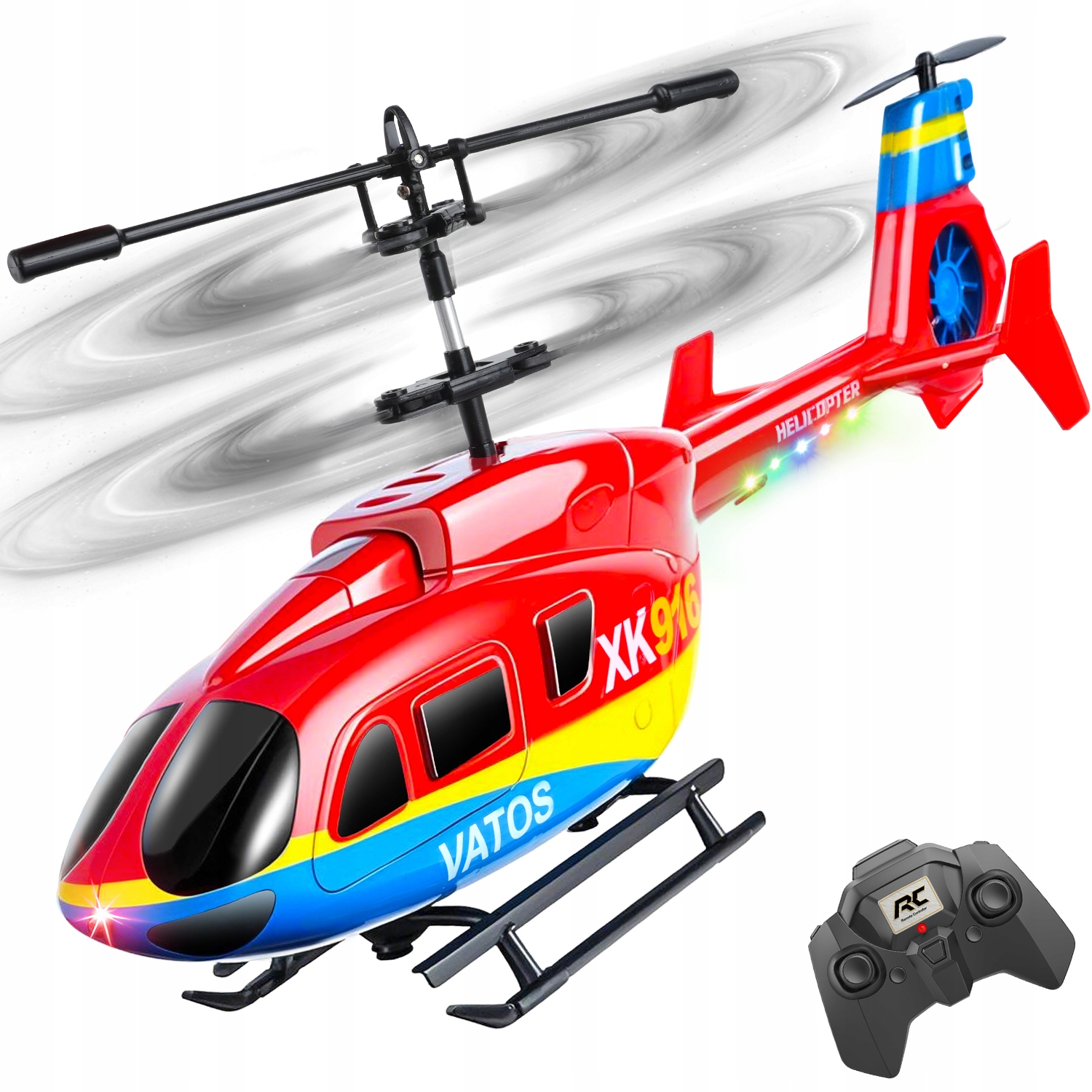Helikopter Zdalnie Sterowany Samolot Rc Na Pilot Śmigłowiec Z Led