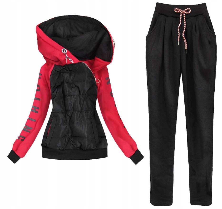 Tepláková Souprava AMG580/1 Černo-červená S (36)