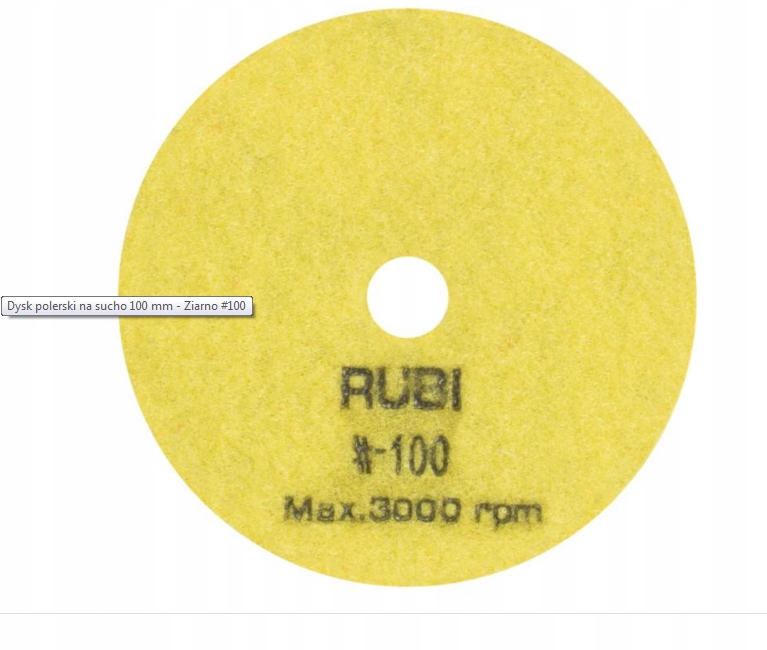 

Tarcza Diamentowa Na Sucho 100 MM Gr 100 Rubi
