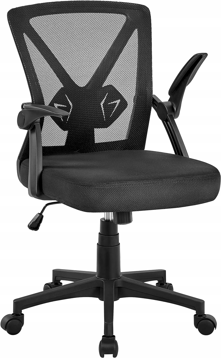 Otočné kreslo čierna ergonomická s výklopnou lakťovou opierkou