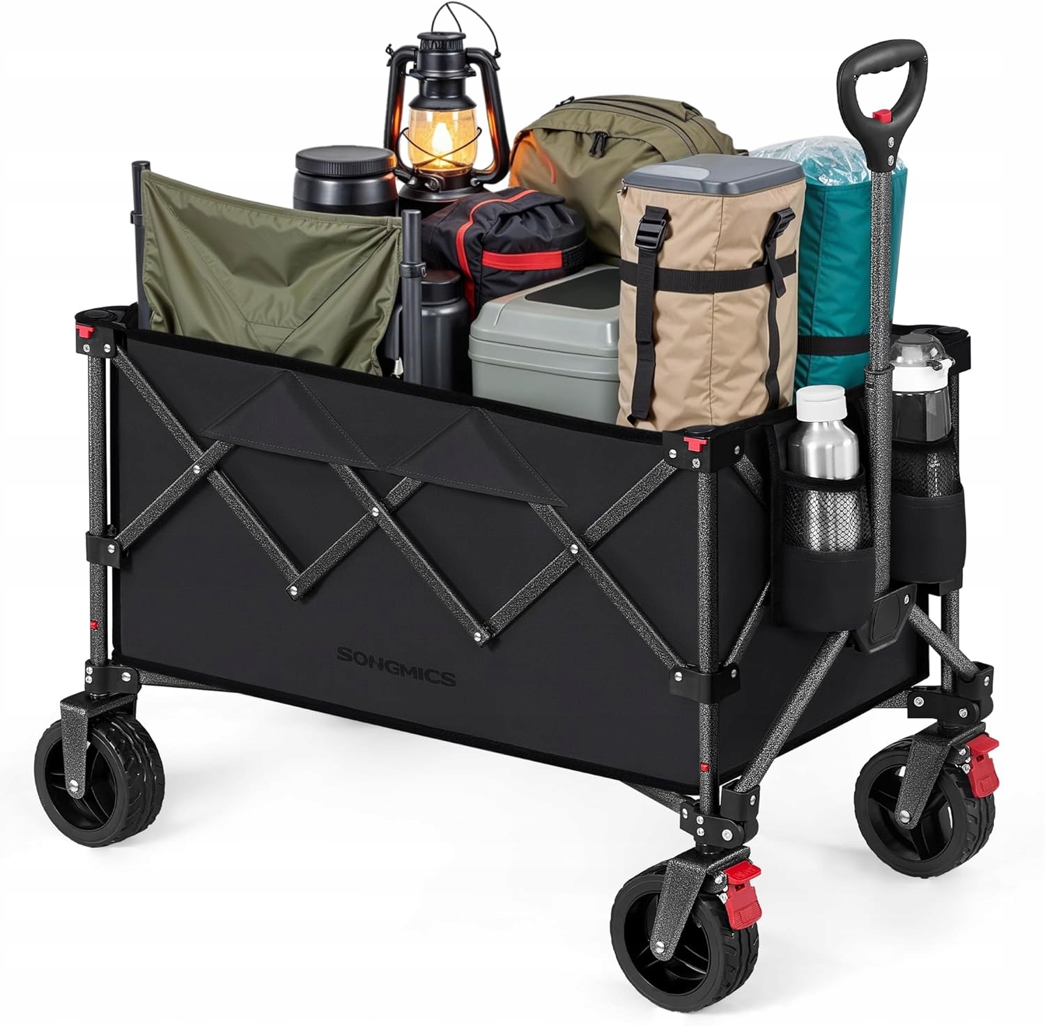 Songmics Skladací ručný kempingový vozík 150 L GFW115B01
