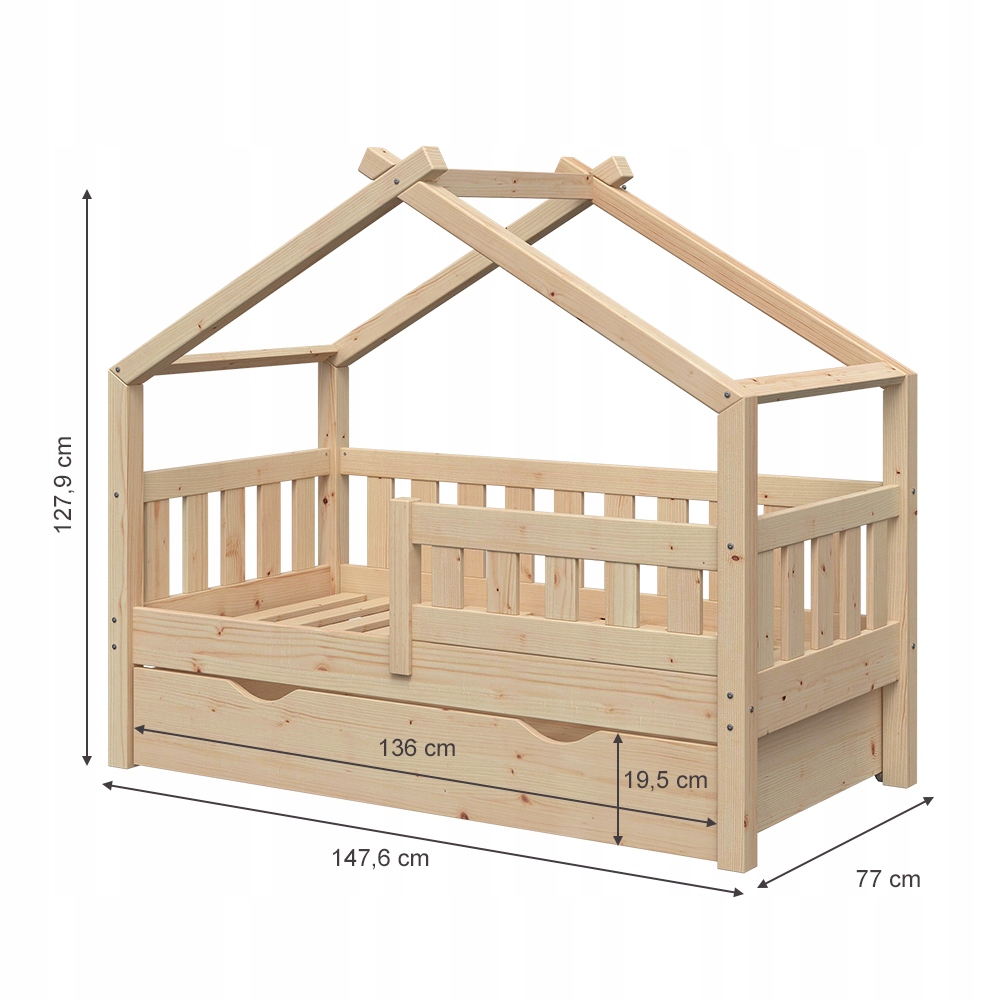 ŁÓŻECZKO Z ŁÓŻKIEM DLA GOŚCI I ZABEZPIECZENIEM Płeć chłopcy dziewczynki