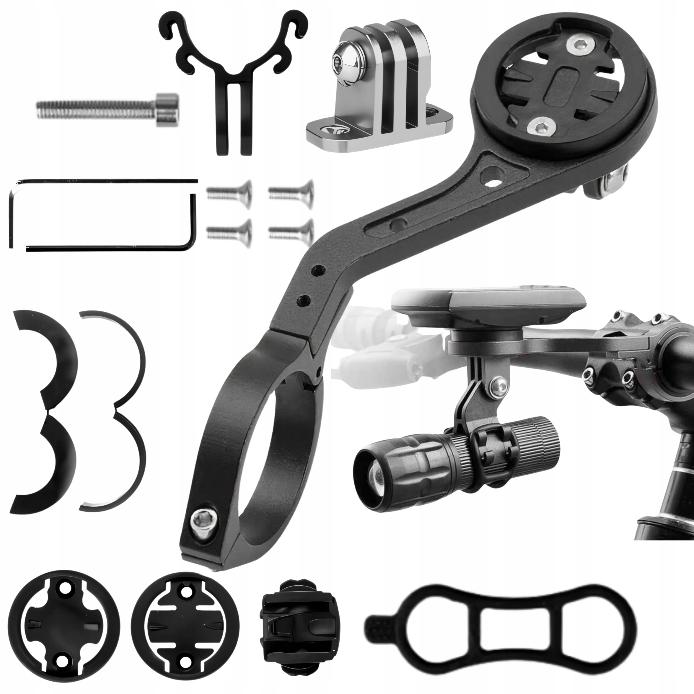 Uchwyt metalowy do lampki rowerowej Specter komputera licznika kamery GoPro