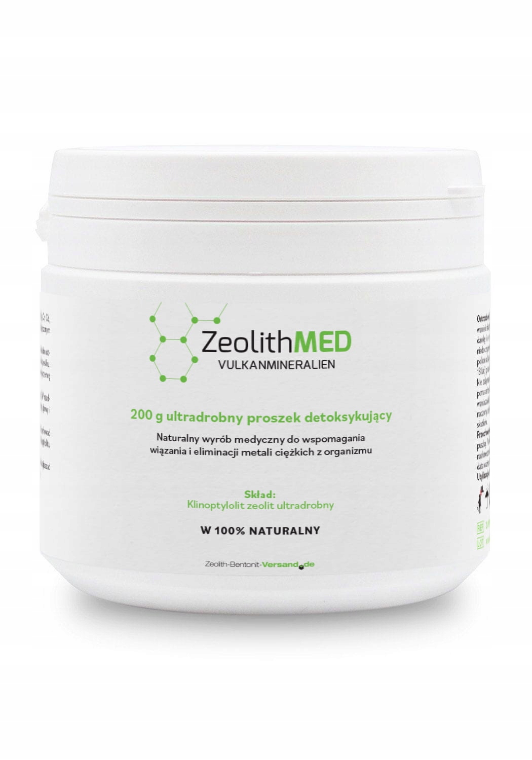 ZeolithMED 200g Ultradrobny 9µm Certyfikowany Zeolit Medyczny