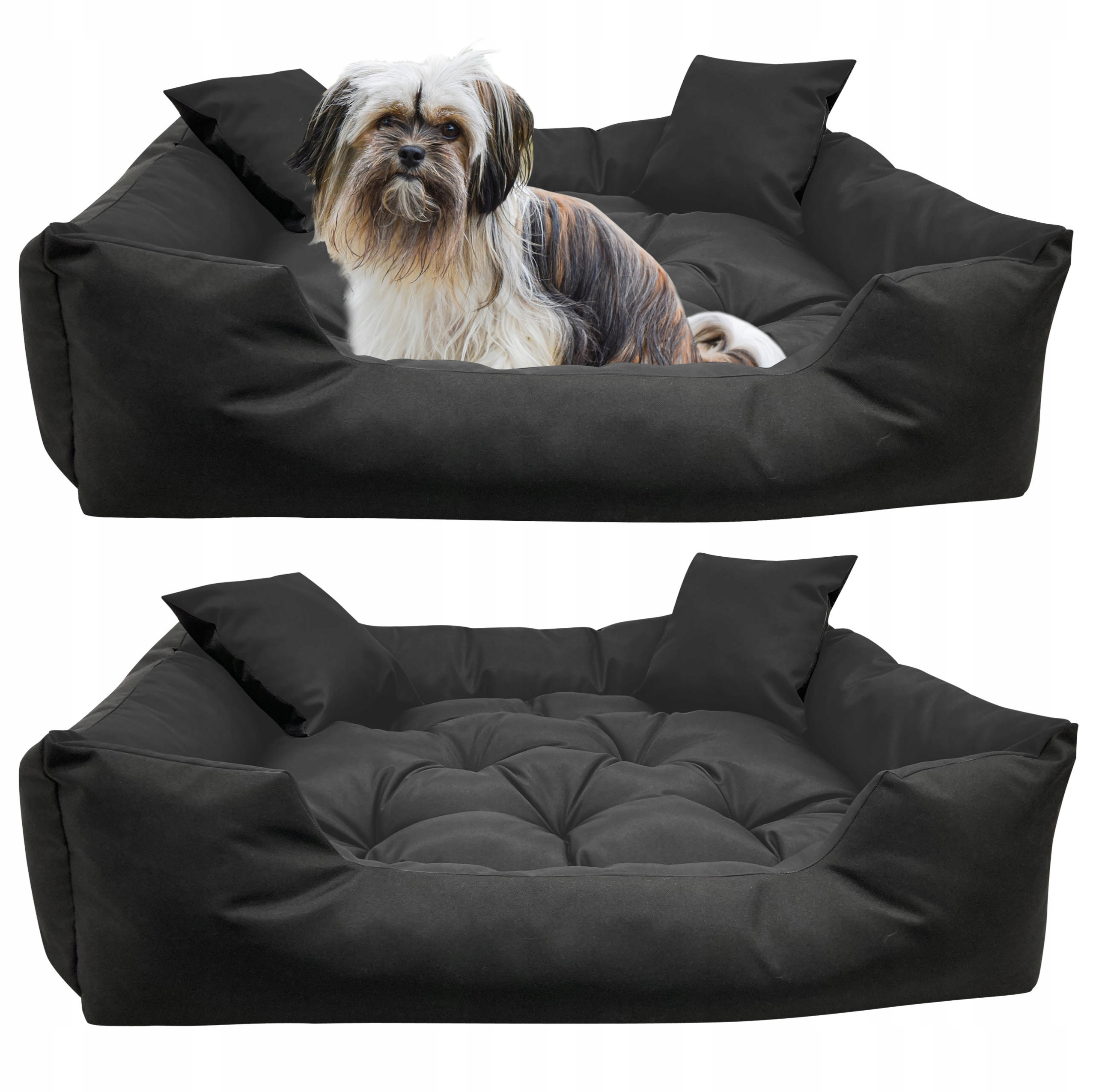 Levně Pelíšek pro psa kočku Potah Pohovka Kotec Vodotěsná Černá 115x95 cm