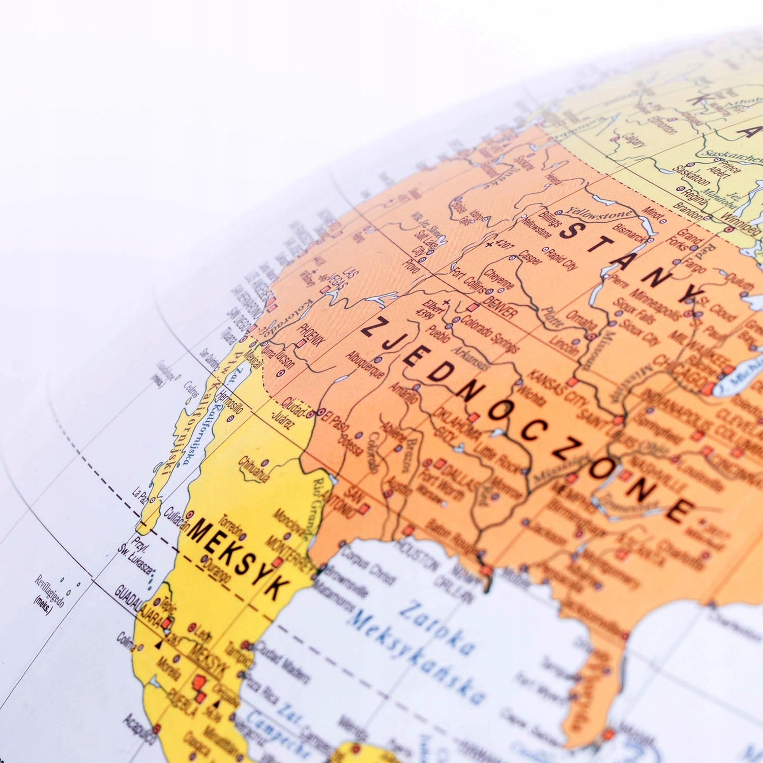 Globus Podświetlany Polityczno-Fizyczny Prezent śr. 320mm + Aplikacja AR Rodzaj fizyczno-polityczny