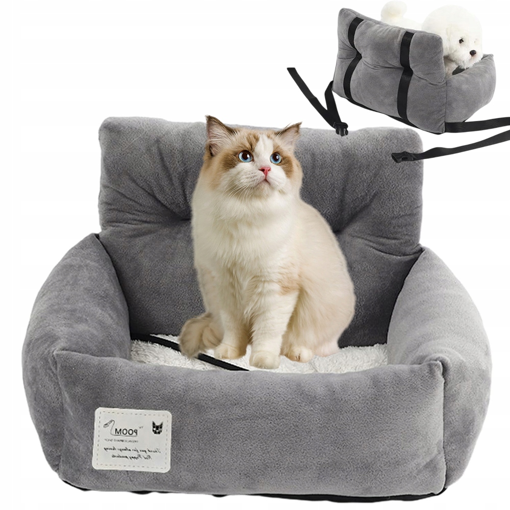 Levně Autosedačka Pro Psa Kočku Podložka Autosedačka Šedá 53X42 CM