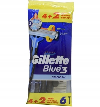 

Gillette Blue-3 Smooth Maszynki do Golenia 6 szt