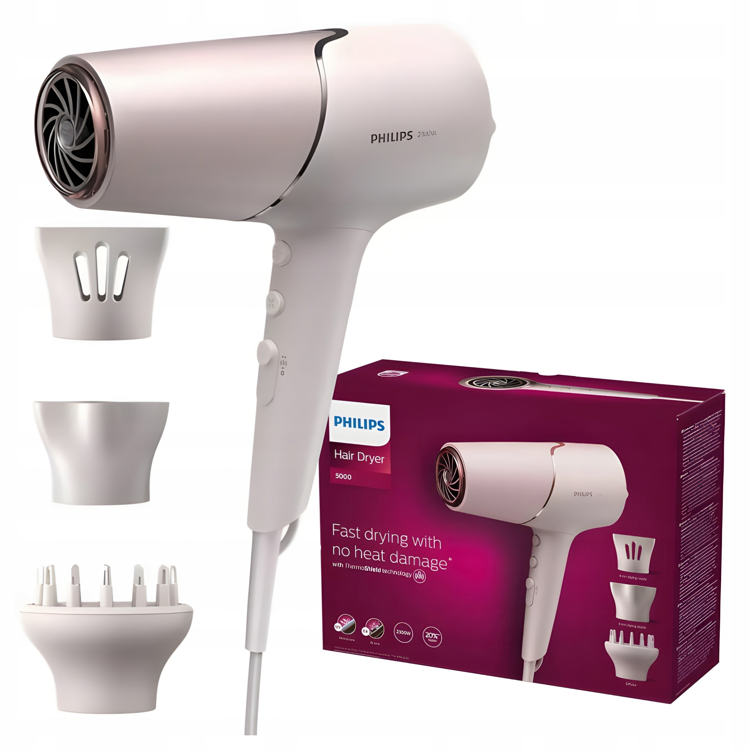 Sušička Philips BHD530/20 2300W ionizácia ThermoShield difuzér 2 rýchlosti