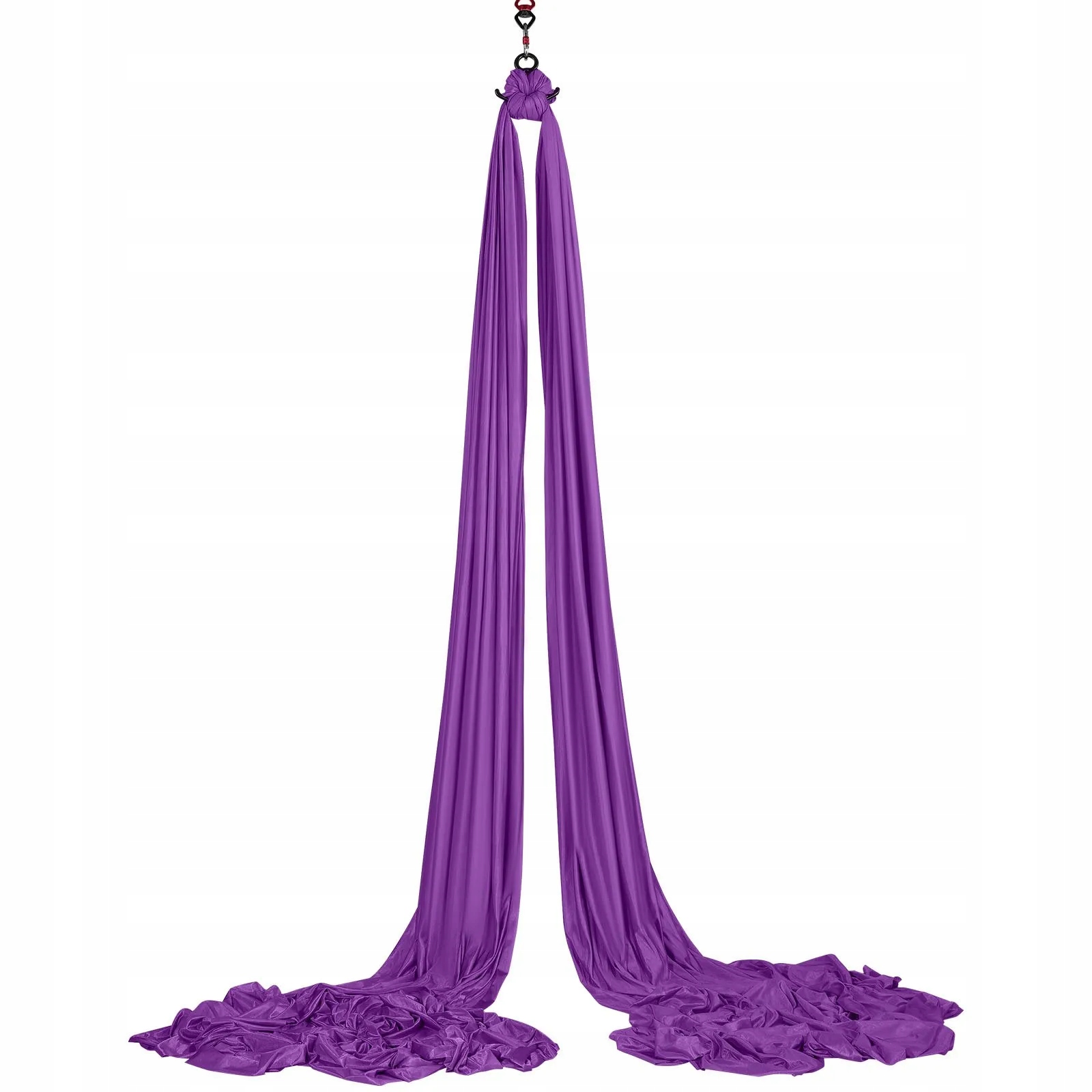 Houpací síť aerial yoga 8 m s příslušenstvím 100 g/m nylon pro trénink, fialová