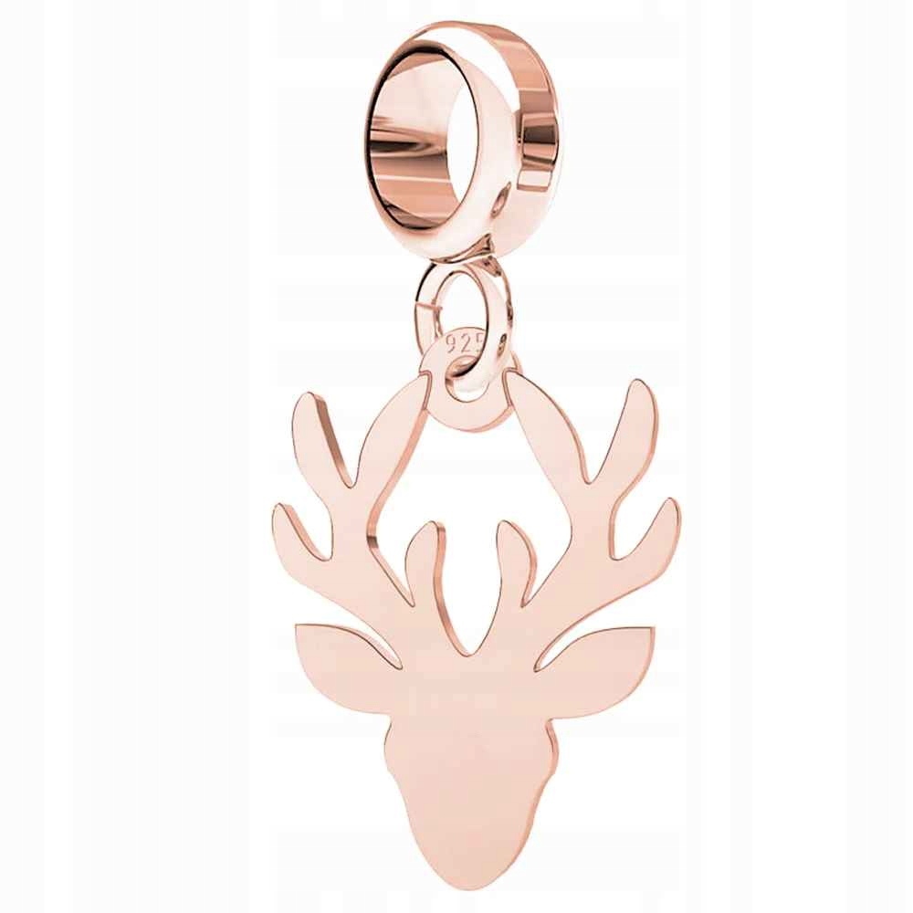 Charms Pozlacený jelen Paroží Hlava jelena Plech s jelenem Stříbro 925
