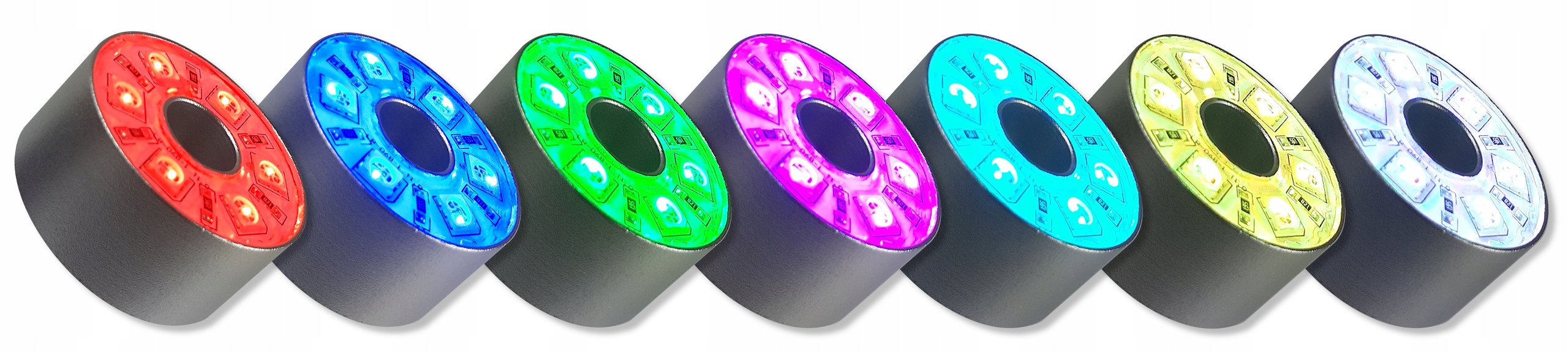 RING 6 LED SMD RGB OŚWIETLENIE ZE STEROWNIKIEM Moc 1.8 W
