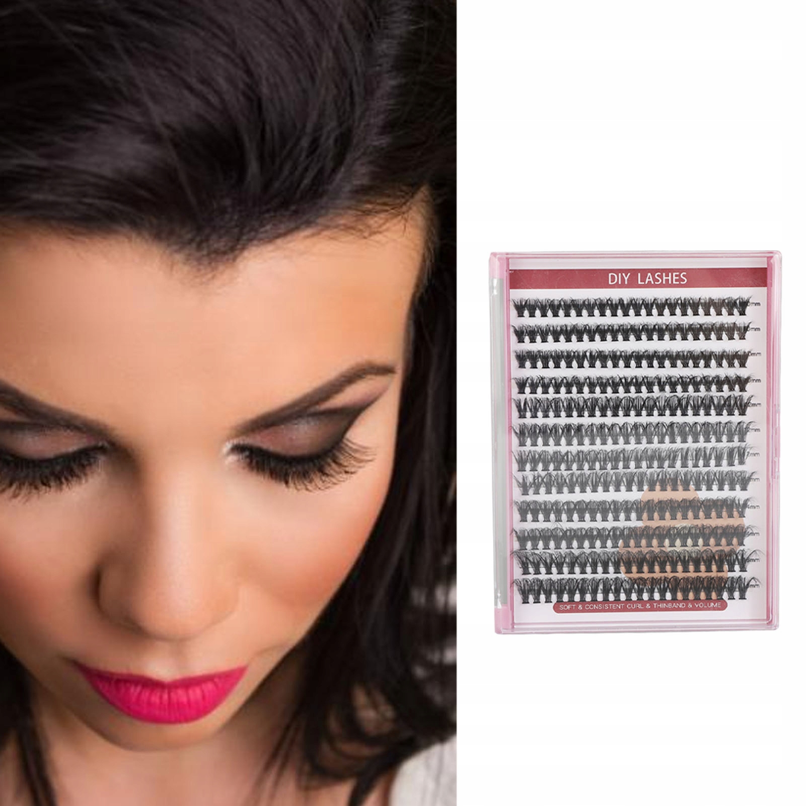 KĘPKI RZĘS NATURALNE JEDWABNE GĘSTE VOLUME RZĘSY MAGNETYCZNE ZALOTKA Typ syntetyczne