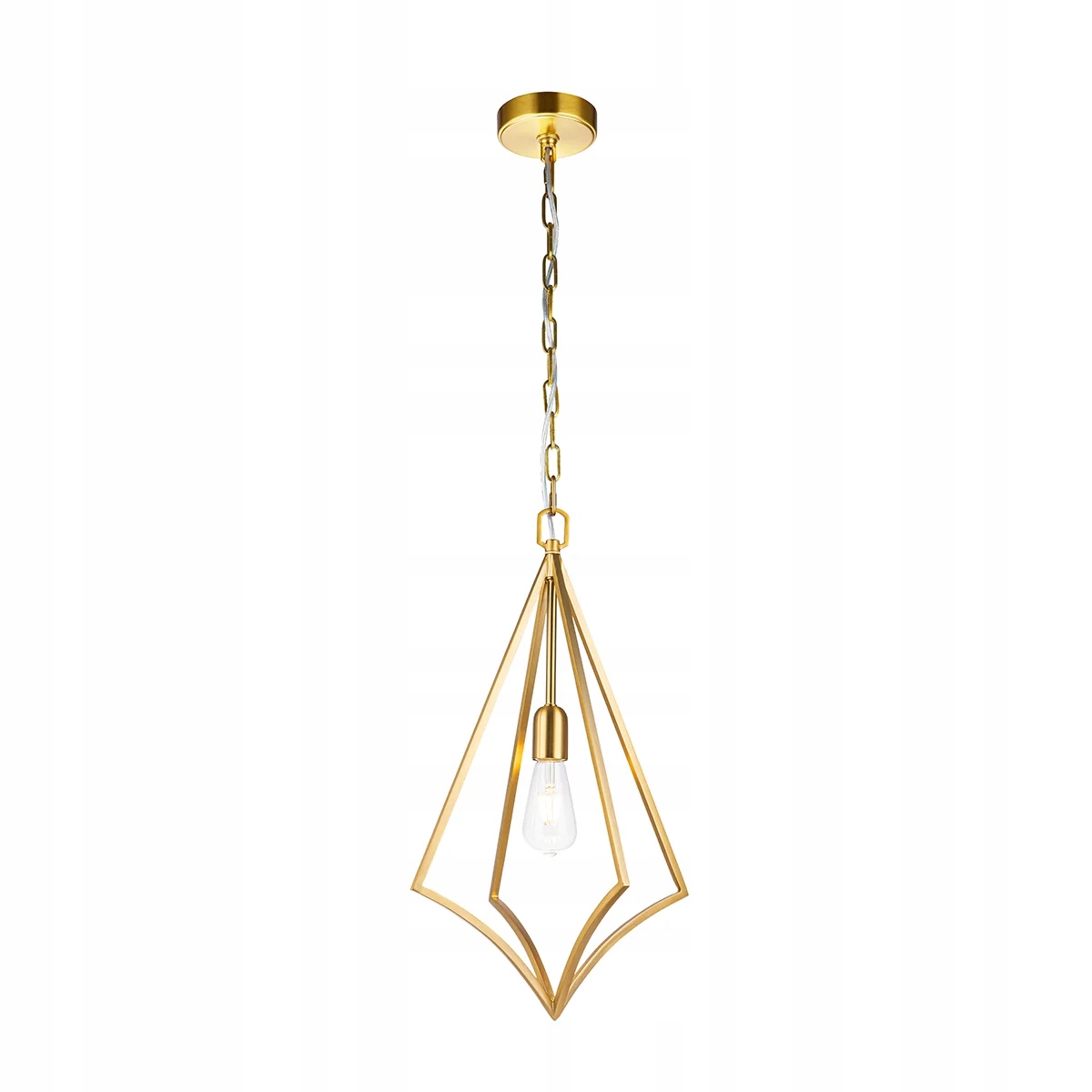 Industriálna dekoratívna mosadzná závesná lampa do obývacej izby spálne Feiss