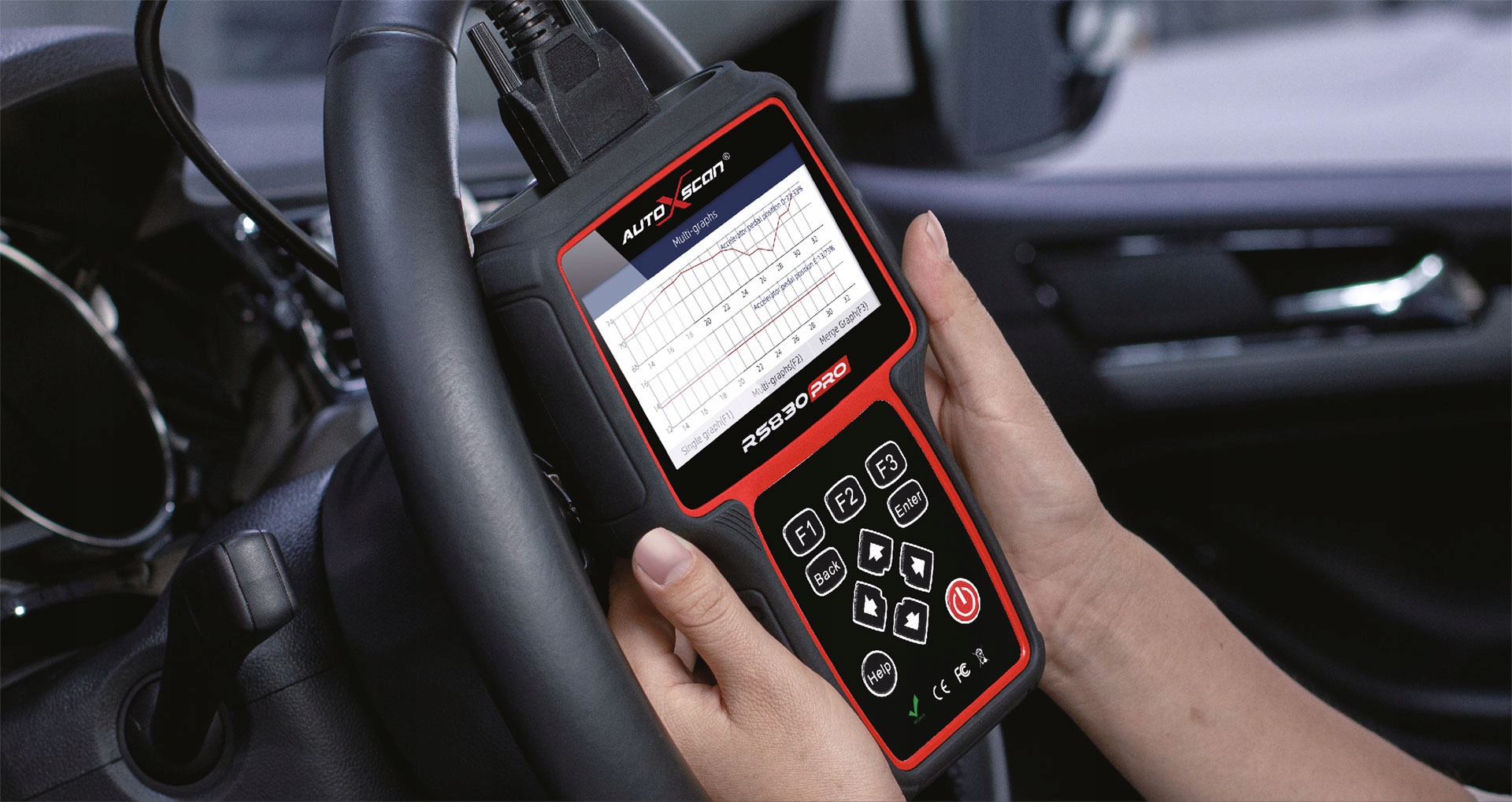Tester AUTOXSCAN RS 830 PRO + adaptery OBD,FULL PL EAN (GTIN) 6950346648302