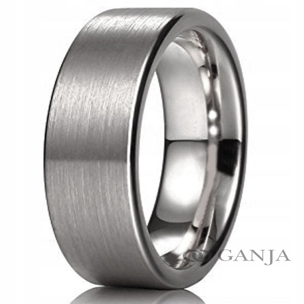 

Obrączka tytanowa płaska szer. 8mm wzór BT28