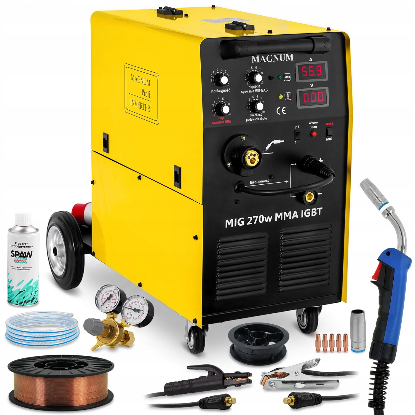 Spawarka inwertorowa Migomat Magnum Mig 270W Mma Igbt 280A Tig 400V