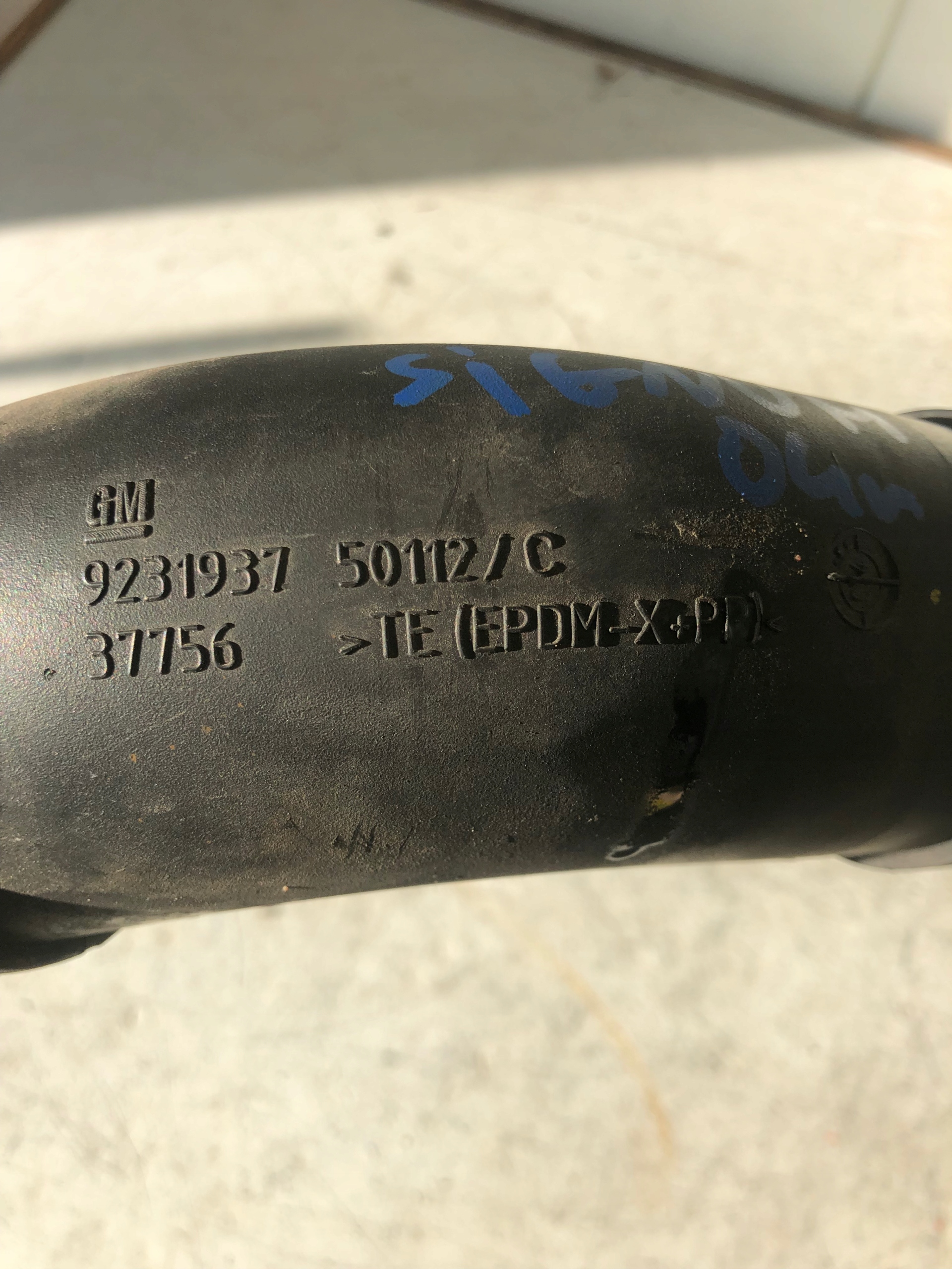 pipe DOLOTOWA air OPEL SIGNUM 9231937
