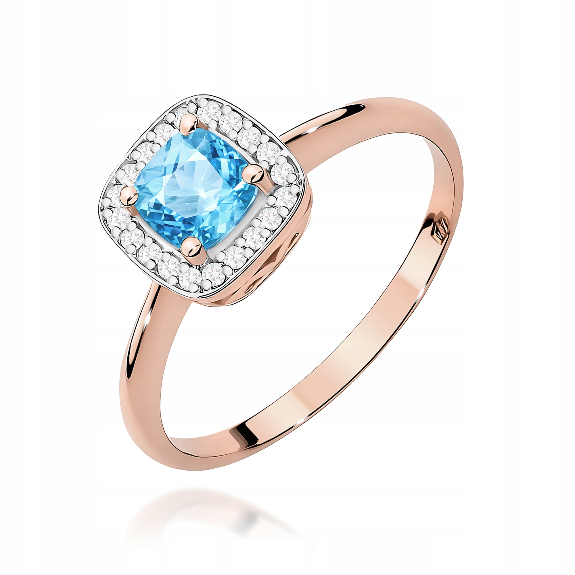 Prstýnek z růžového zlata 585 s topazem swiss 0,70 ct