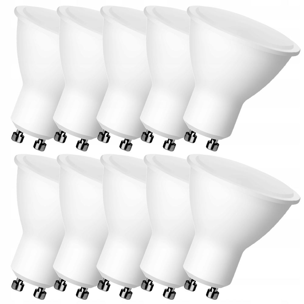 

Zestaw: 10 x Żarówka Led GU10 7W=55W b.ciepła