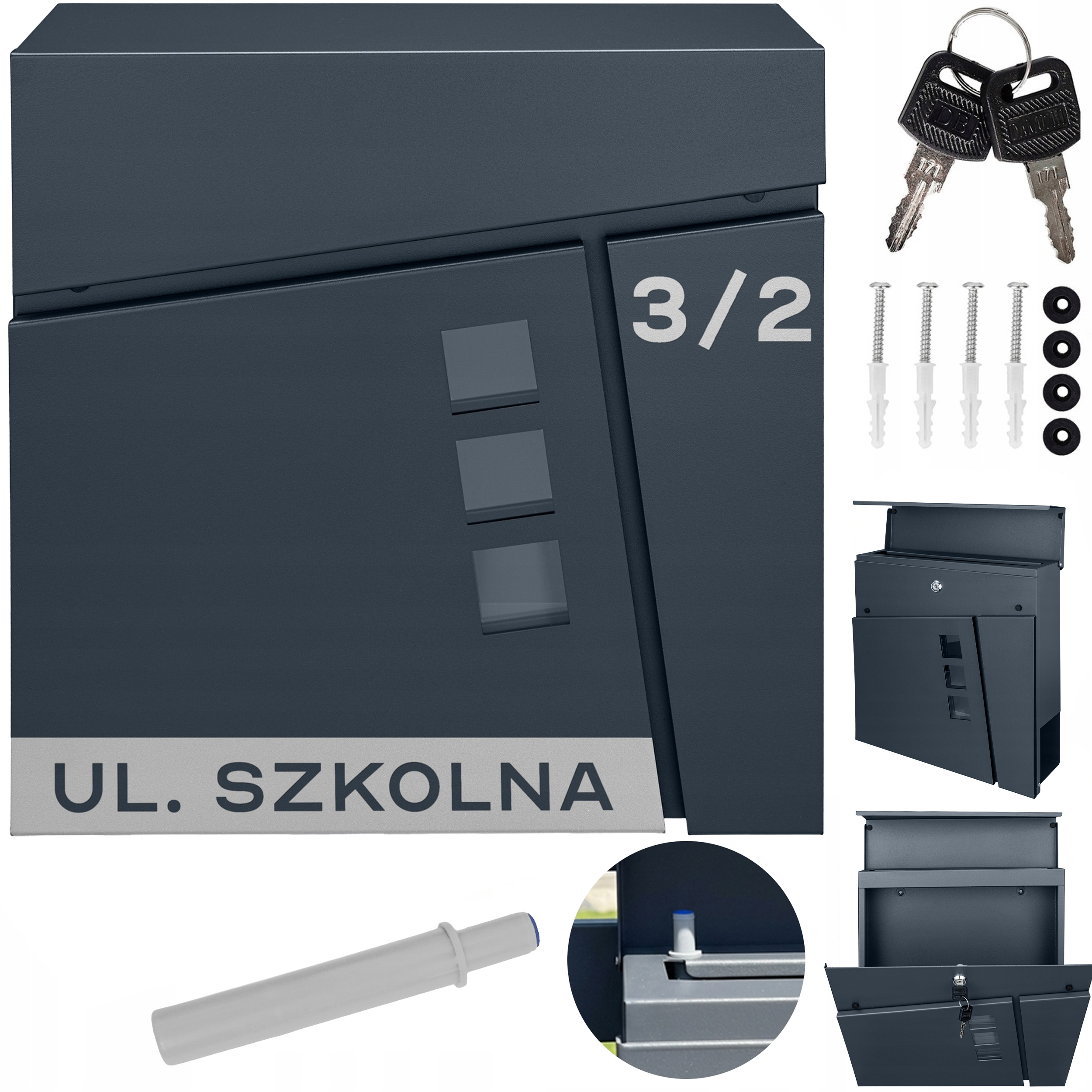 Poštovní Schránka Na Dopisy Adresní Číslo Domu Držák Tiché Zavírání S Adresou