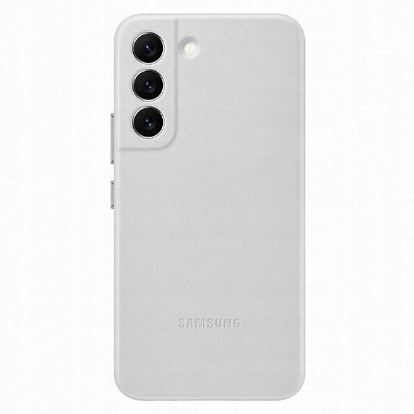 Pouzdro Samsung EF-VS901LJ S22 S901 světle šedé/světle šedý kožený kryt