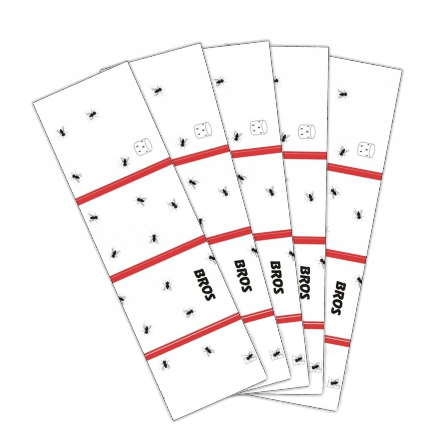 

Bros Lep płaski Pułapka łapka na muchy 5szt