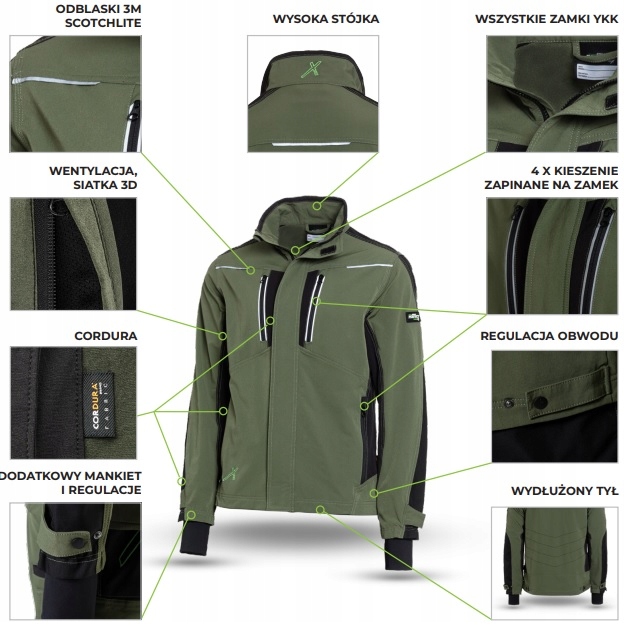 Stalco Bluza Robocza "professional Stretch Line" Oliwka "XL-