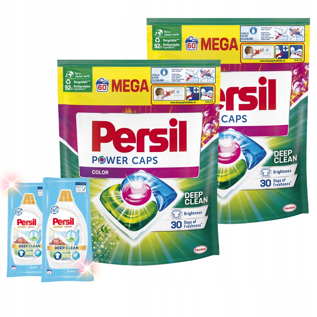 Persil Power Caps Kapsle na praní barev Sada 120 ks Dárek x2