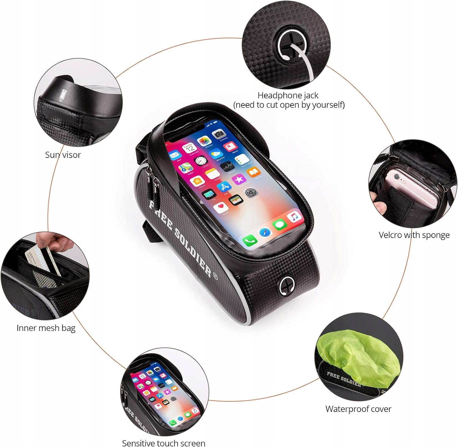 DUŻA SAKWA NA ROWER TORBA UCHWYT CASE ETUI NA TELEFON DOTYKOWA POKROWIEC Marka Inna marka