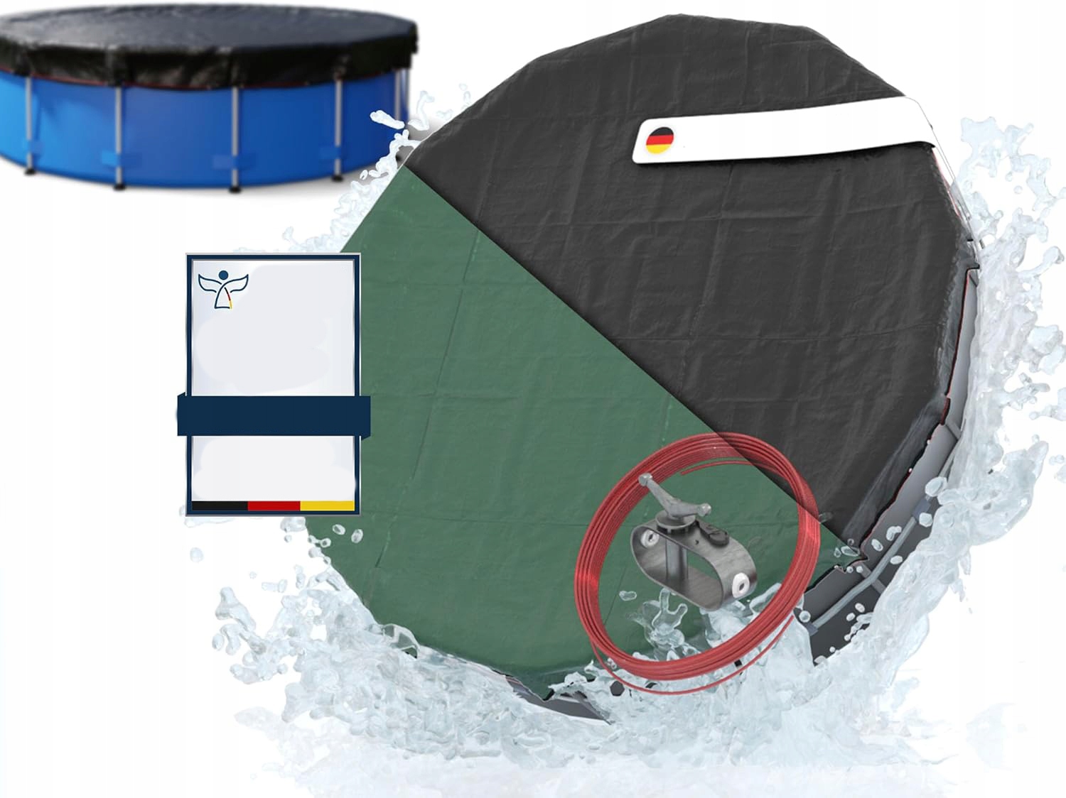 Kryt bazéna Planenfux PP02 okrúhly 460 cm pre bazén 366-400 cm