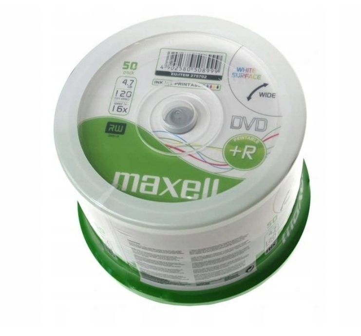 Disky Maxell Dvd+r pro potisk Bílé printable 100 ks