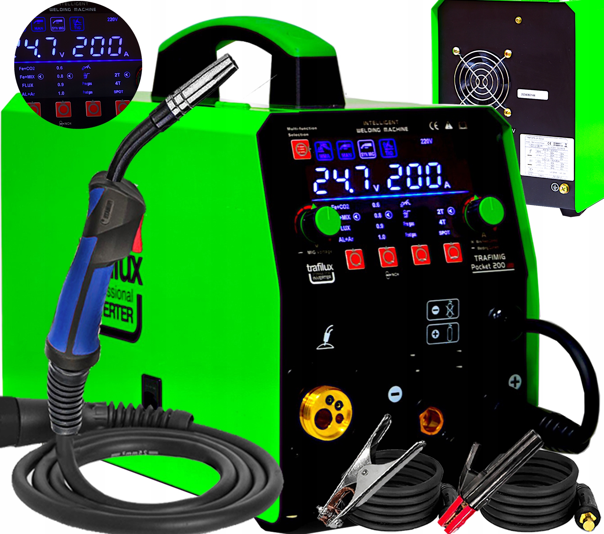 Spawarka Inwertorowa Migomat Trafilux Trafimig Pocket 200 Led Synergia