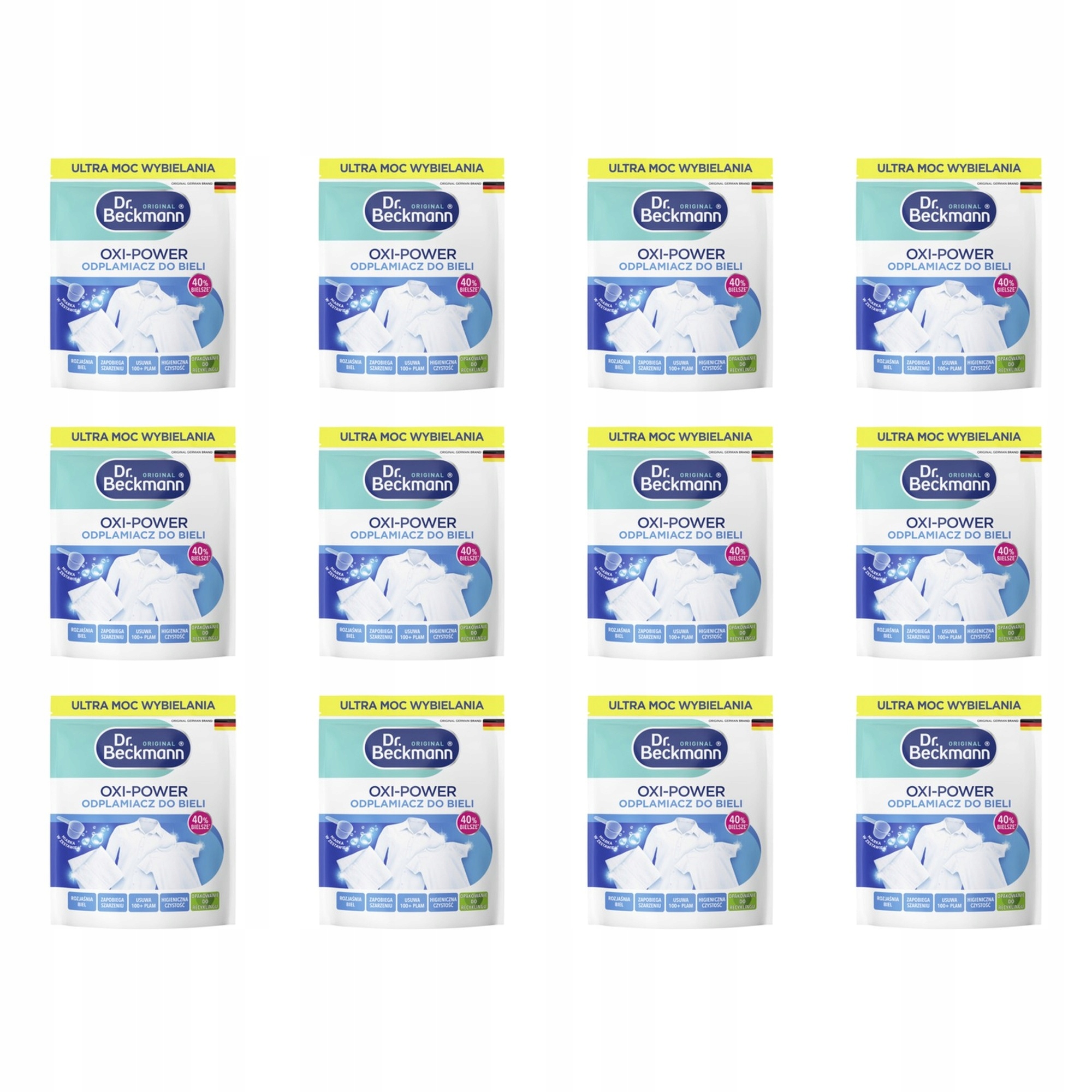 12x 400g DR.Beckmann OXI-Power Odplamiacz do bieli