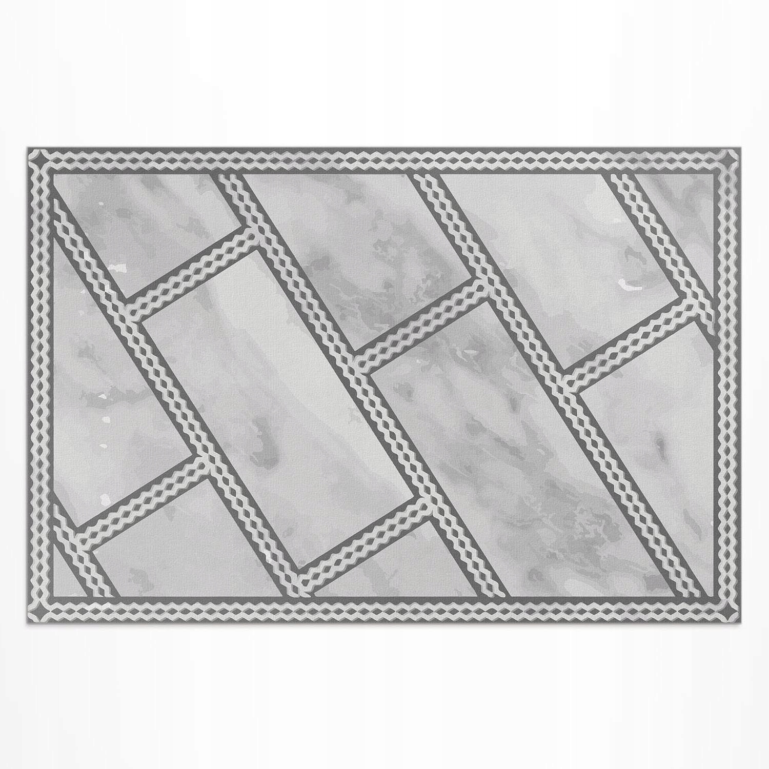 Terasový vinylový koberec Outdoor Ozdobné mramorové svetlé dlaždice 140 x 210 cm