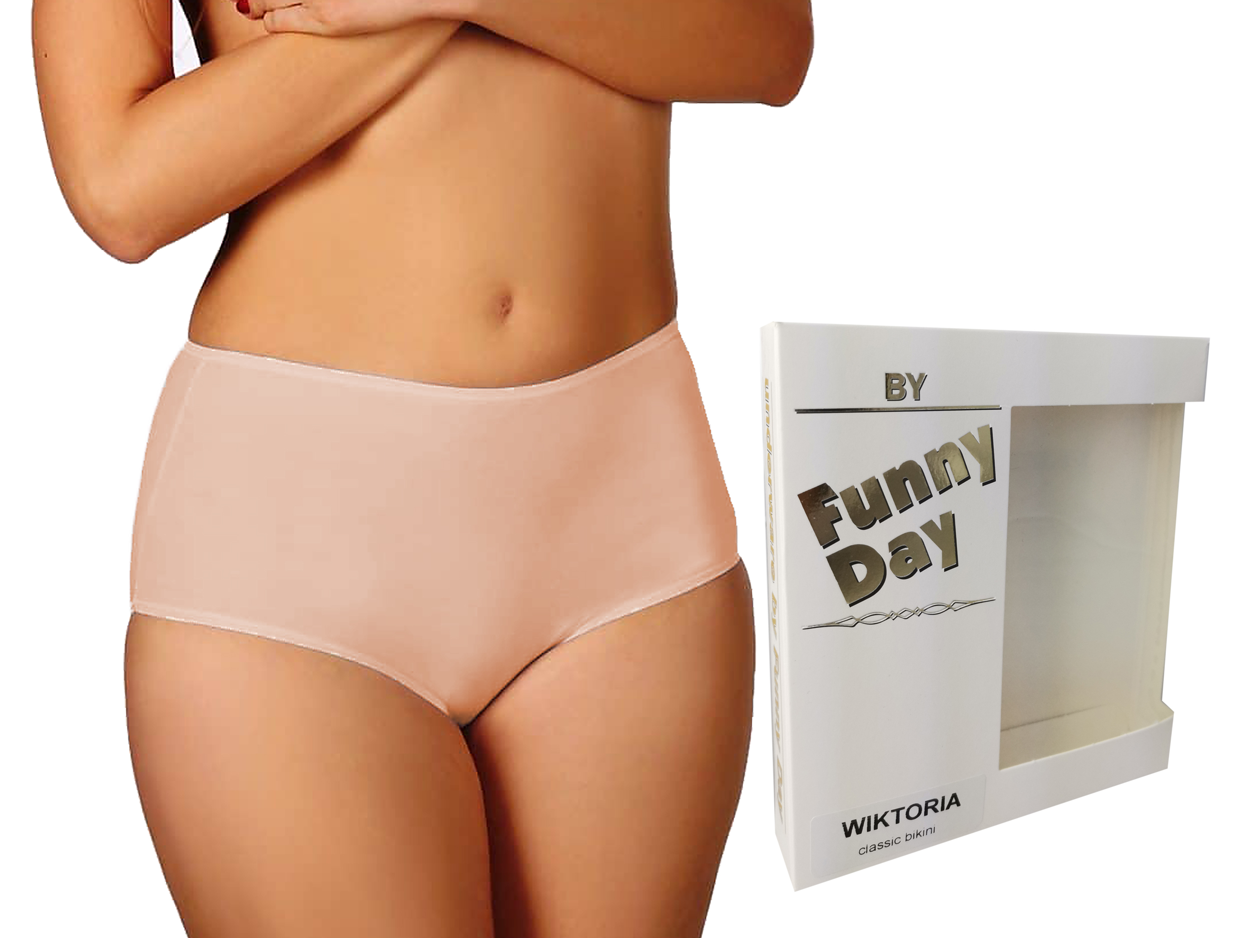 

Funny Day Wiktoria Figi 2 Pak Beżowy XXL