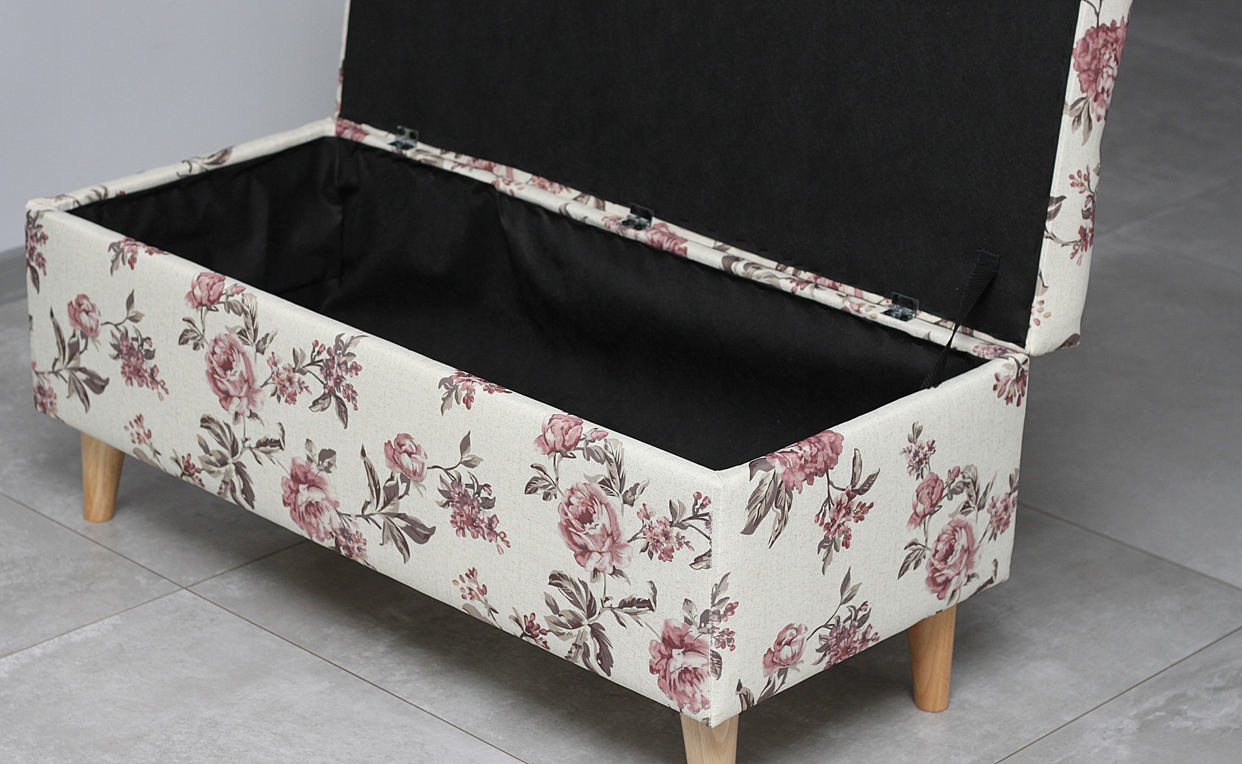 PUFA otwierana pikowana podnóżek DUŻA 90cm +KOLORY Marka Eleganzaa