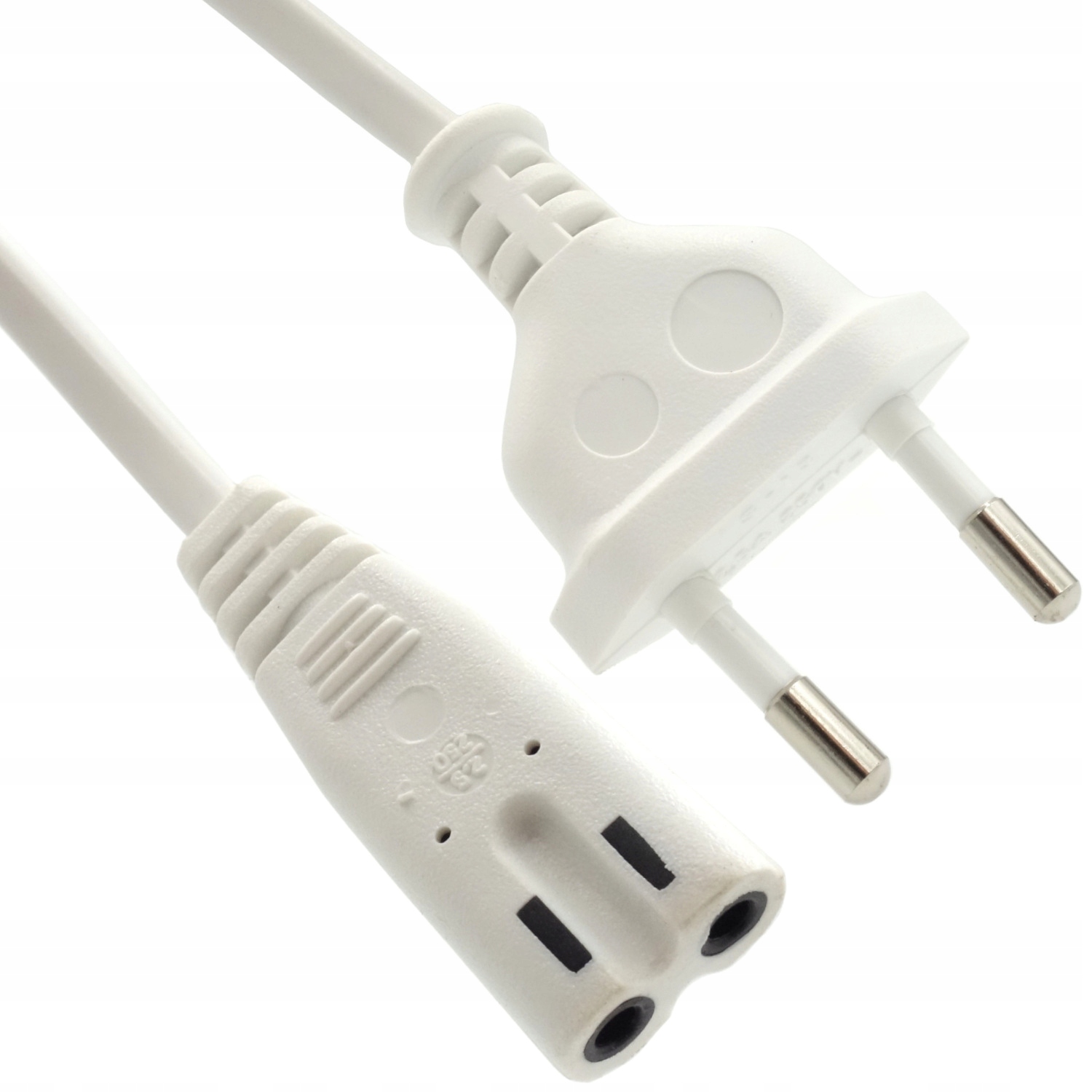 Kabel Zasilający Sieciowy Ósemka 1,5M Biały Polska Produkcja do radia Tv